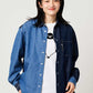 Sakazaki Chiharu – Hyokkori | Denim Loose Shirt
