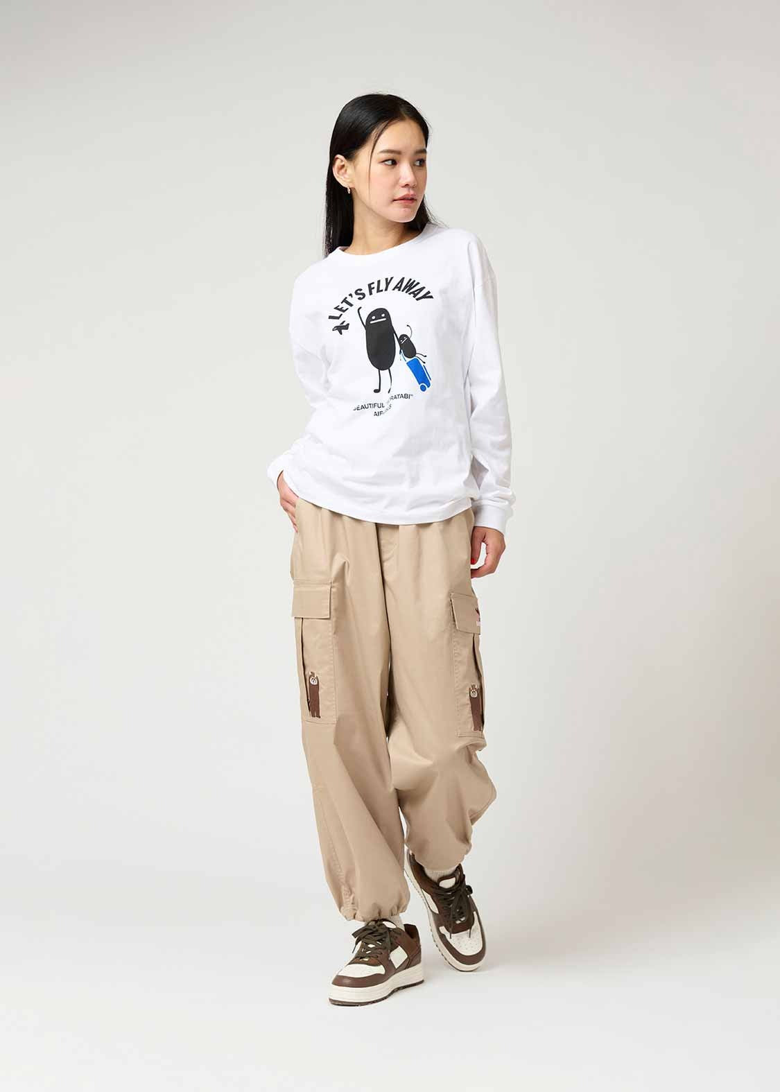 Cargo Pants (Ikaku Sabori) - Beige