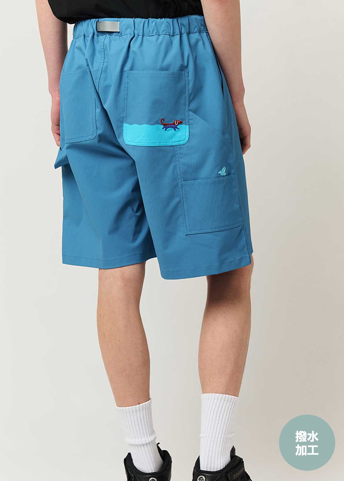 Nagasugiru Inu Playing With Waves | Water-Repellent Painter Shorts