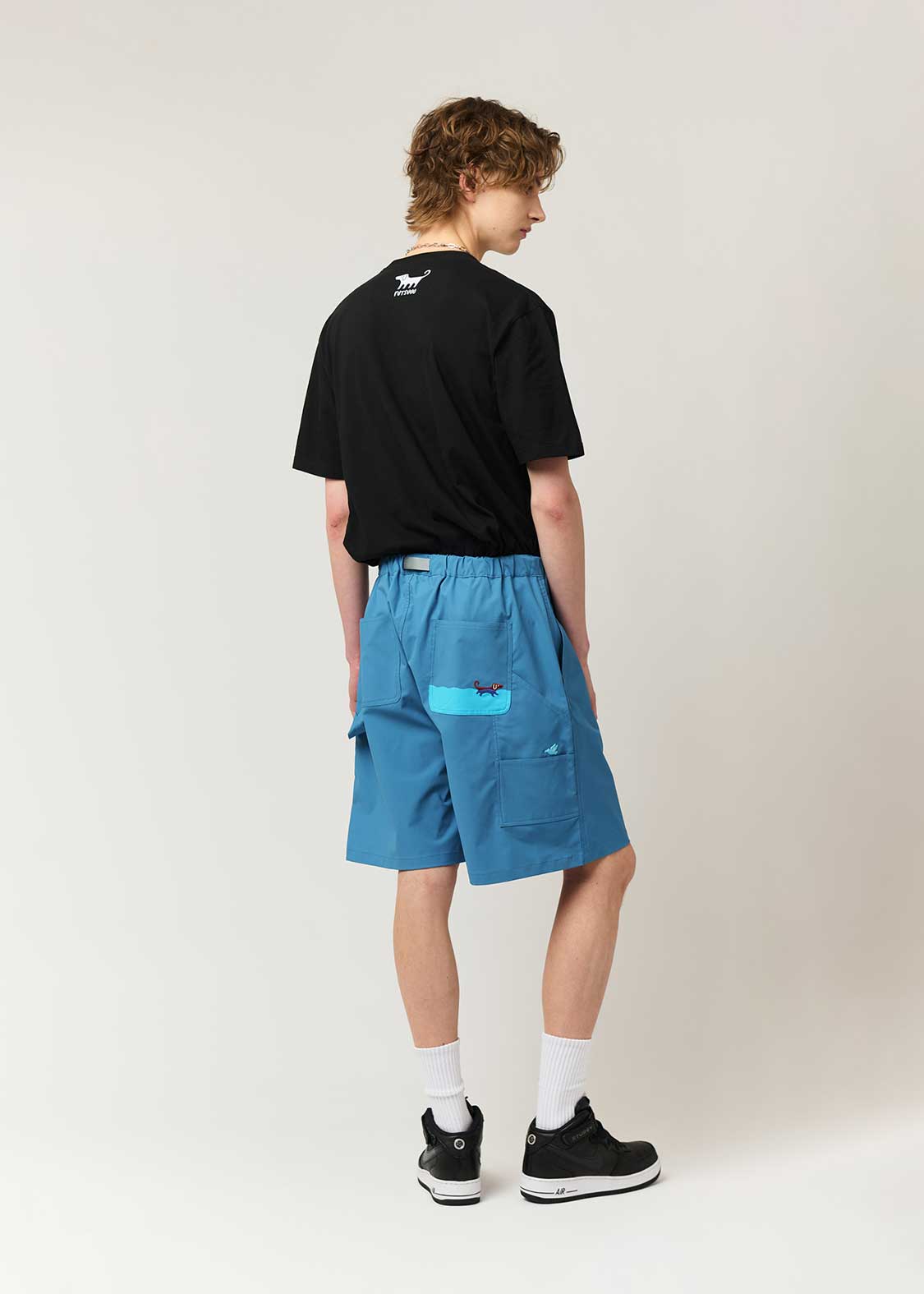 Nagasugiru Inu Playing With Waves | Water-Repellent Painter Shorts