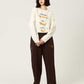 Painted Nagasugiru Inu | Center Seam Fleece Pants