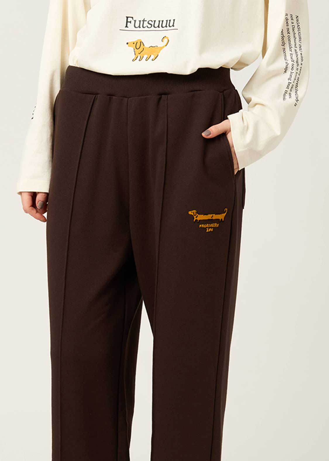 Painted Nagasugiru Inu | Center Seam Fleece Pants