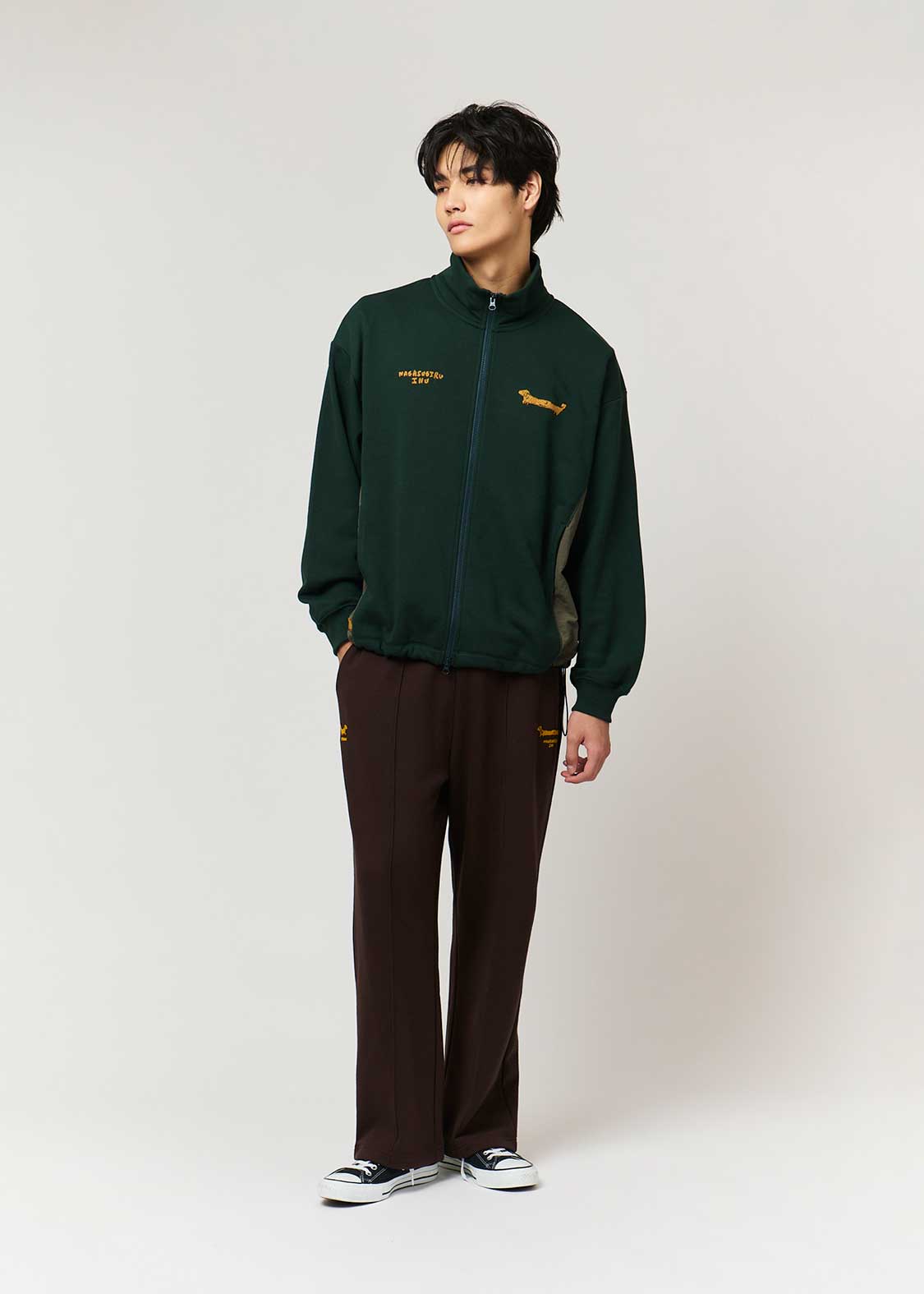 Painted Nagasugiru Inu | Center Seam Fleece Pants