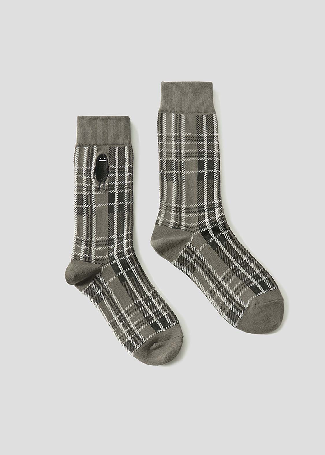 Beautiful Shadow Check | Long Socks