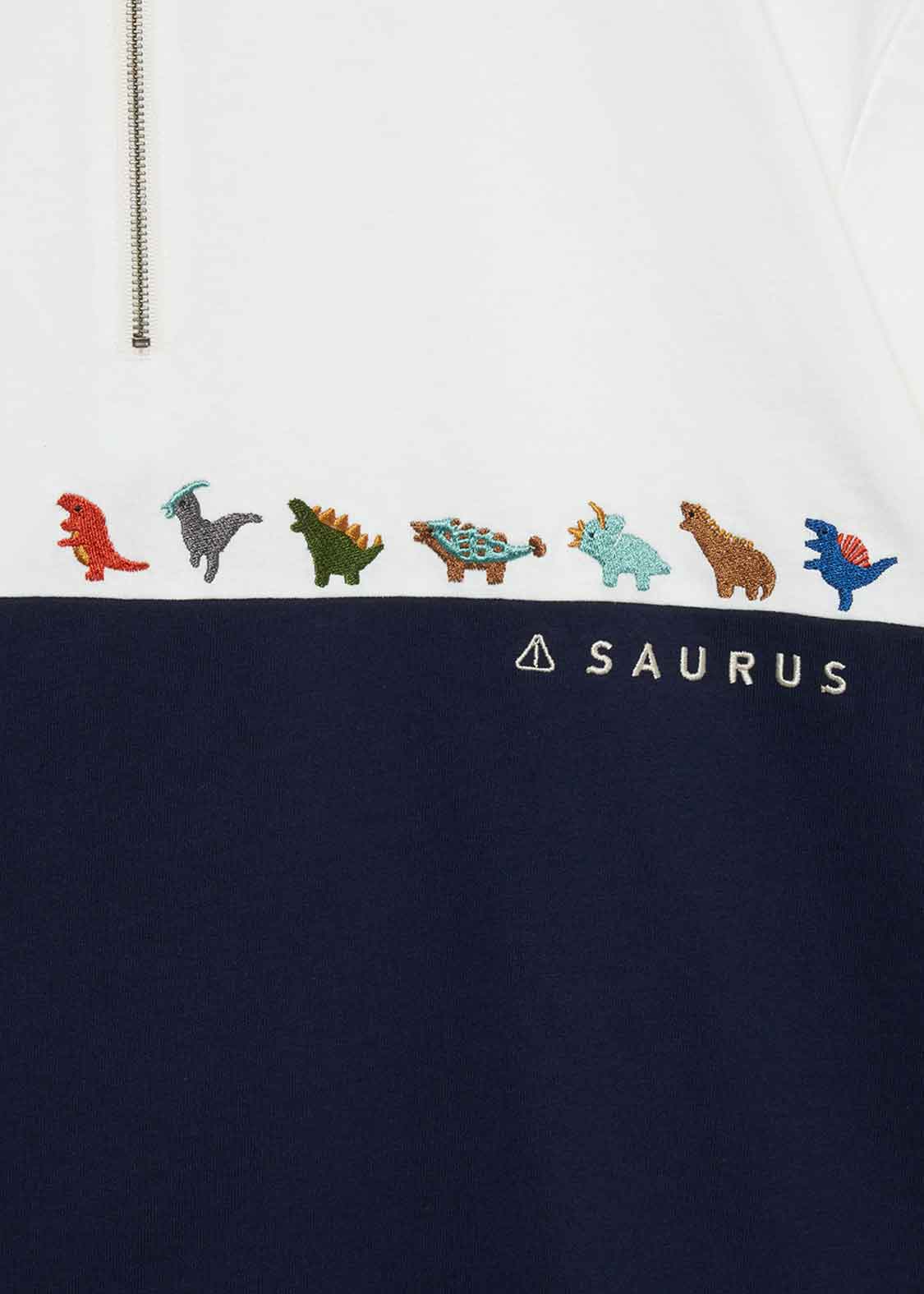 Half ZIp Polo Big Short Sleeve Tee (Dangerous Dinosaurs)