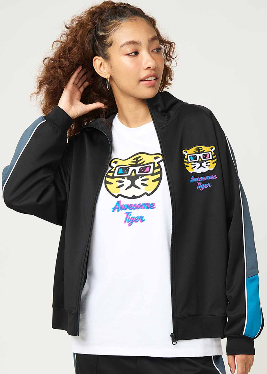 Jersey Track Jacket (Awesome Tiger 3D glasses)