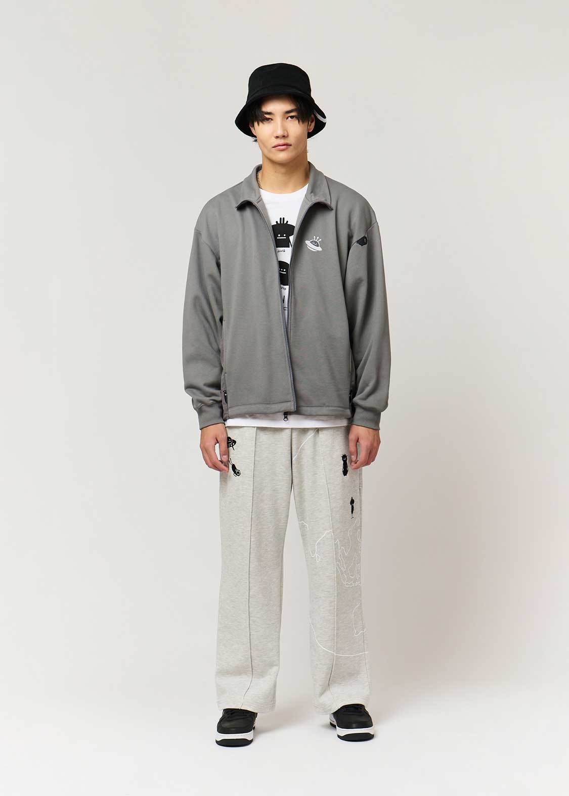 Beautiful Shadow Aliens | Fleece Stand-Up Zip Blouson