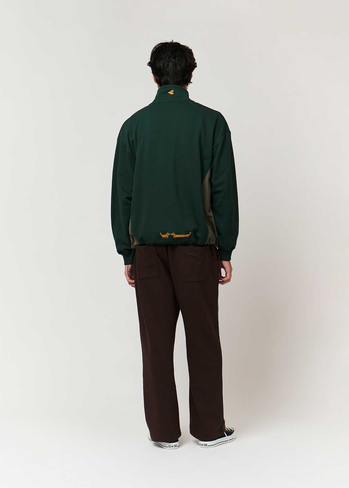 Painted Nagasugiru Inu | Fleece Stand-Up Zip Blouson