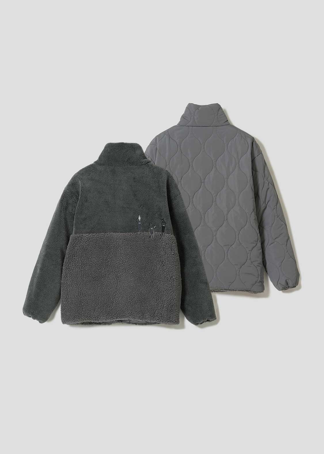 Beautiful Shadow Orchestra | Reversible Boa Blouson