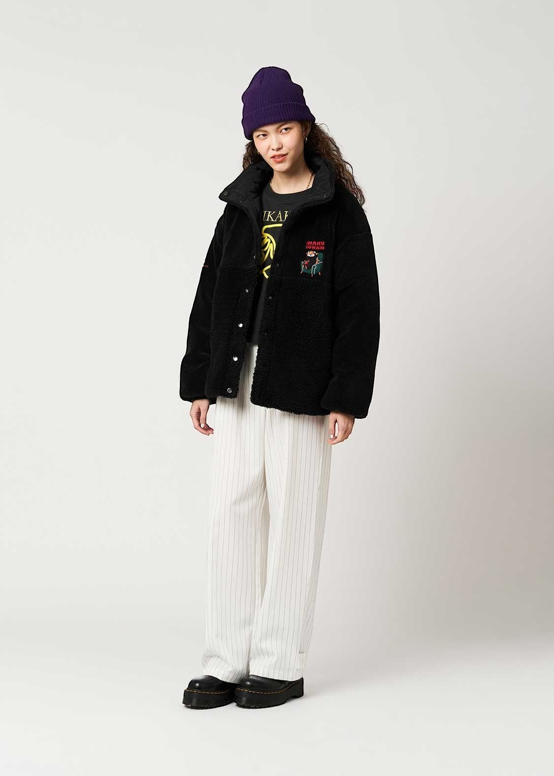 Ikaku Suwari | Reversible Boa Blouson