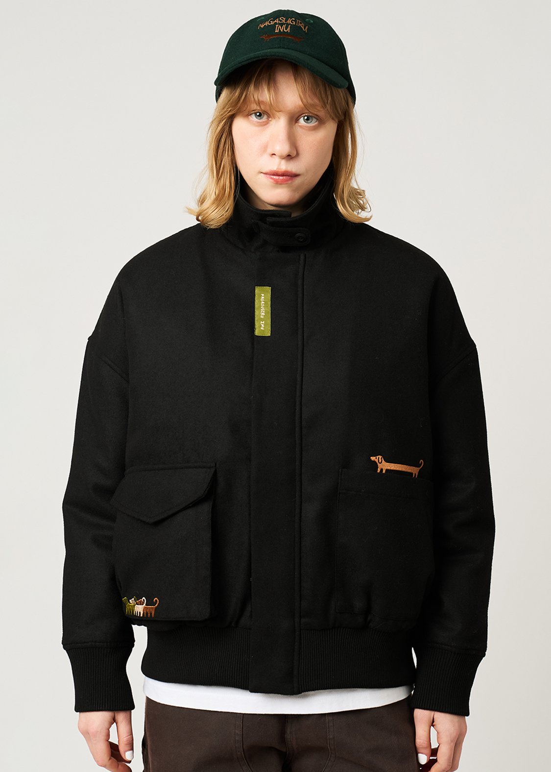 Nagasugiru Inu | Melton Padded Jacket
