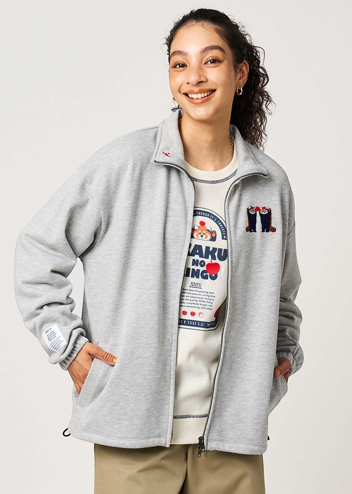 Ikaku Noringo | Fleece Stand-Up Zip Blouson