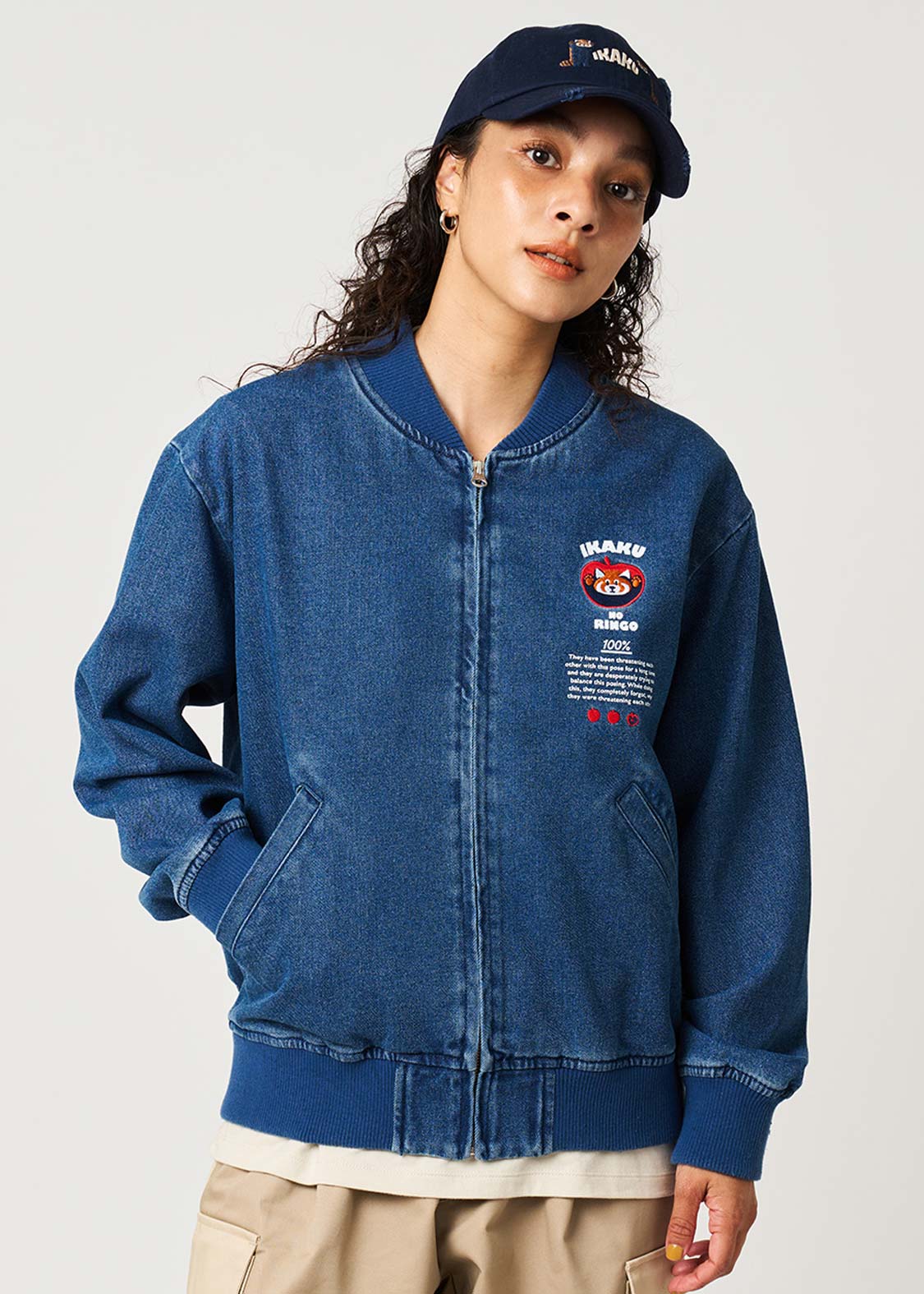 Ikaku Noringo | Denim Zip Blouson