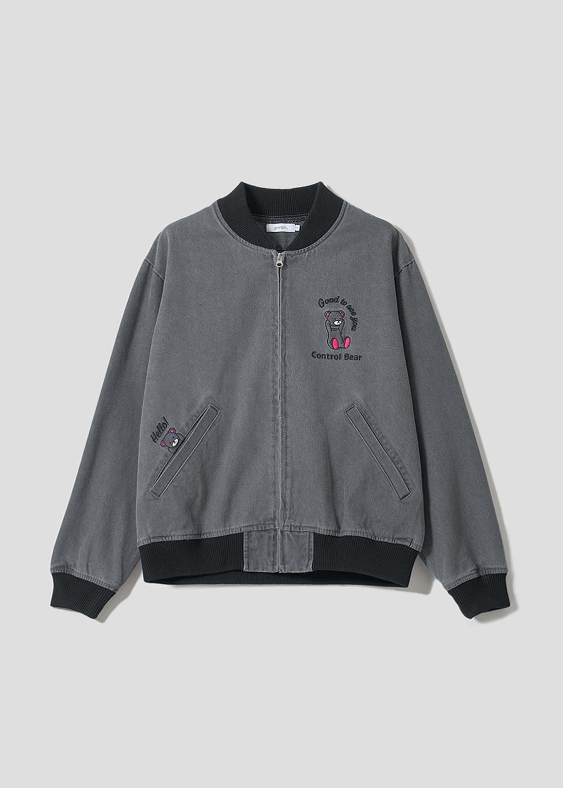 Control Bear | Denim Zip Blouson
