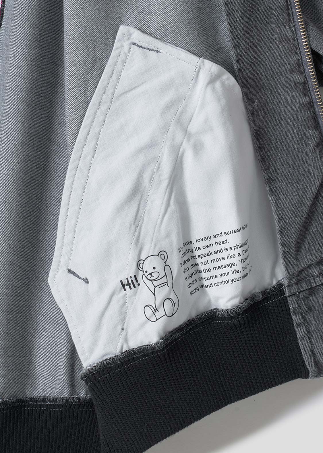 Control Bear | Denim Zip Blouson