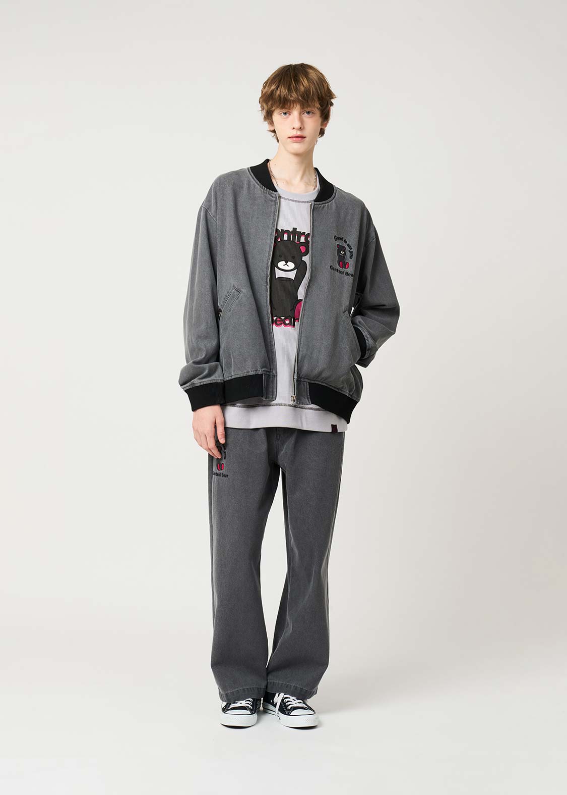 Control Bear | Denim Zip Blouson