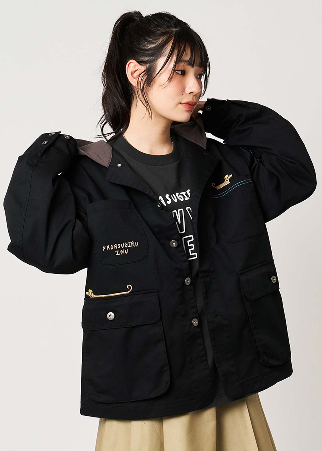 Nagasugiru Inu New York Time | Hooded Coverall