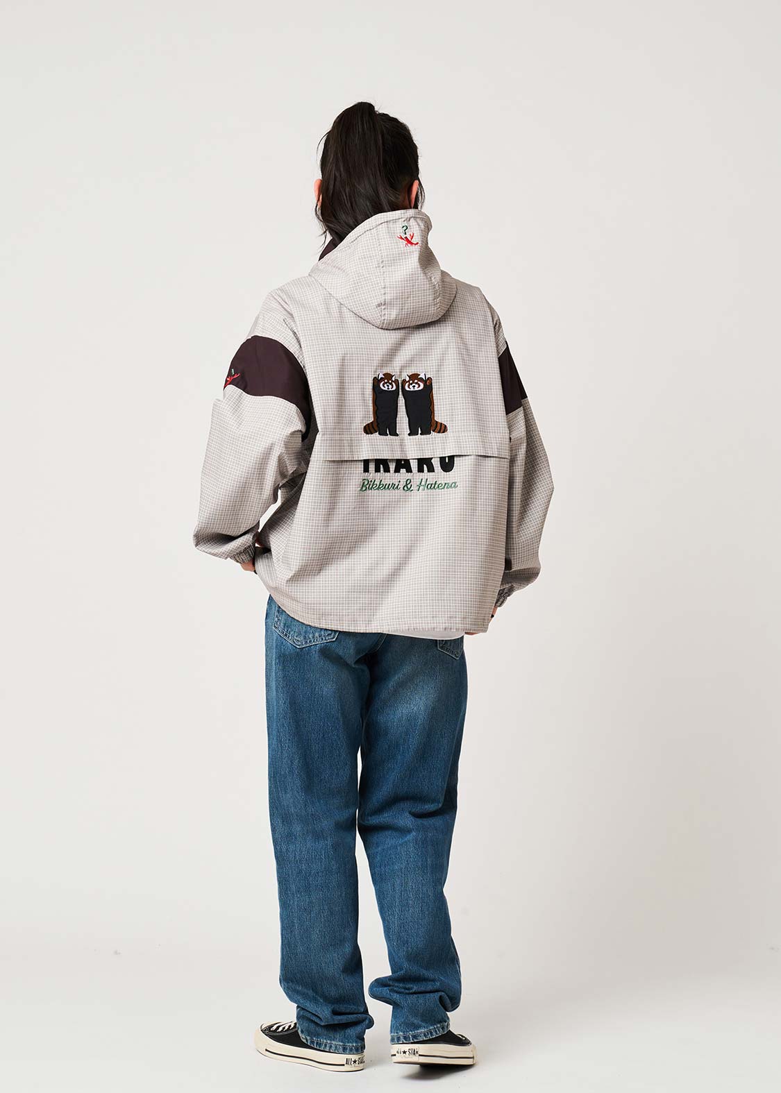 Ikaku Bikkuri Hatena | Check Hooded Blouson