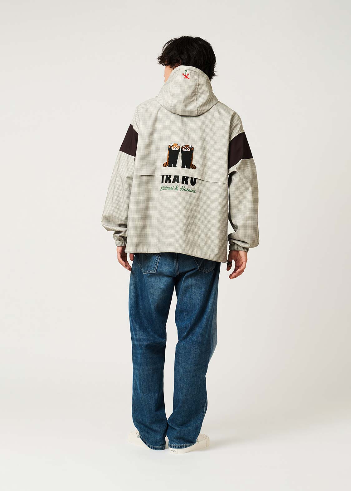 Ikaku Bikkuri Hatena | Check Hooded Blouson