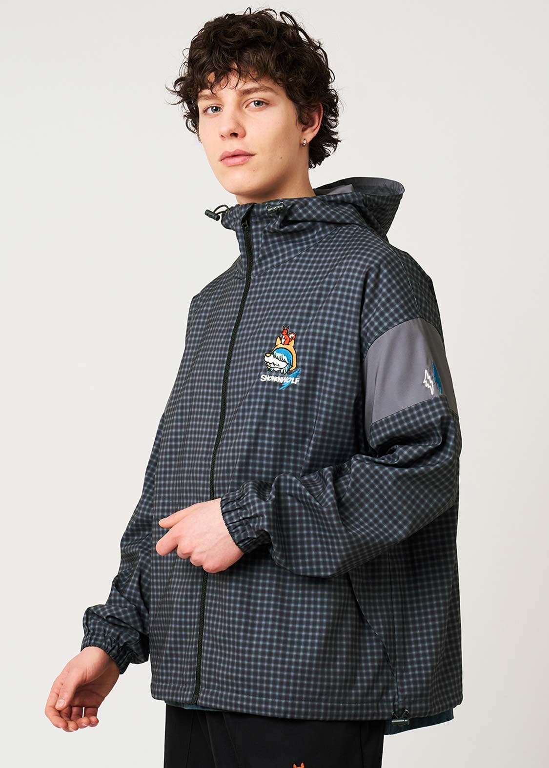 Shonen Wolf | Check Hooded Blouson