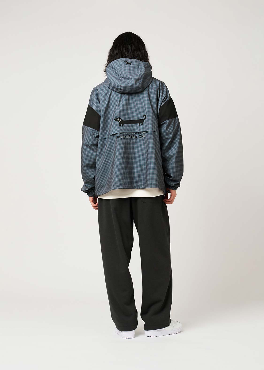 Nagasugiru Inu | Check Hooded Blouson