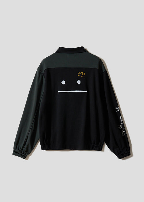 Beautiful Shadow Crown | Ponte Zip Blouson
