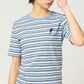 Multi Border Rib Short Sleeve Tee (Beautiful Shadow Pool)