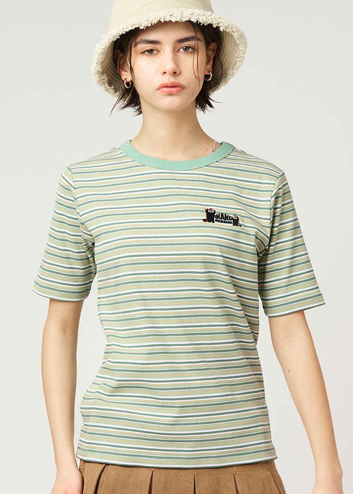 Multi Border Rib Short Sleeve Tee (Ikaku Renshu)