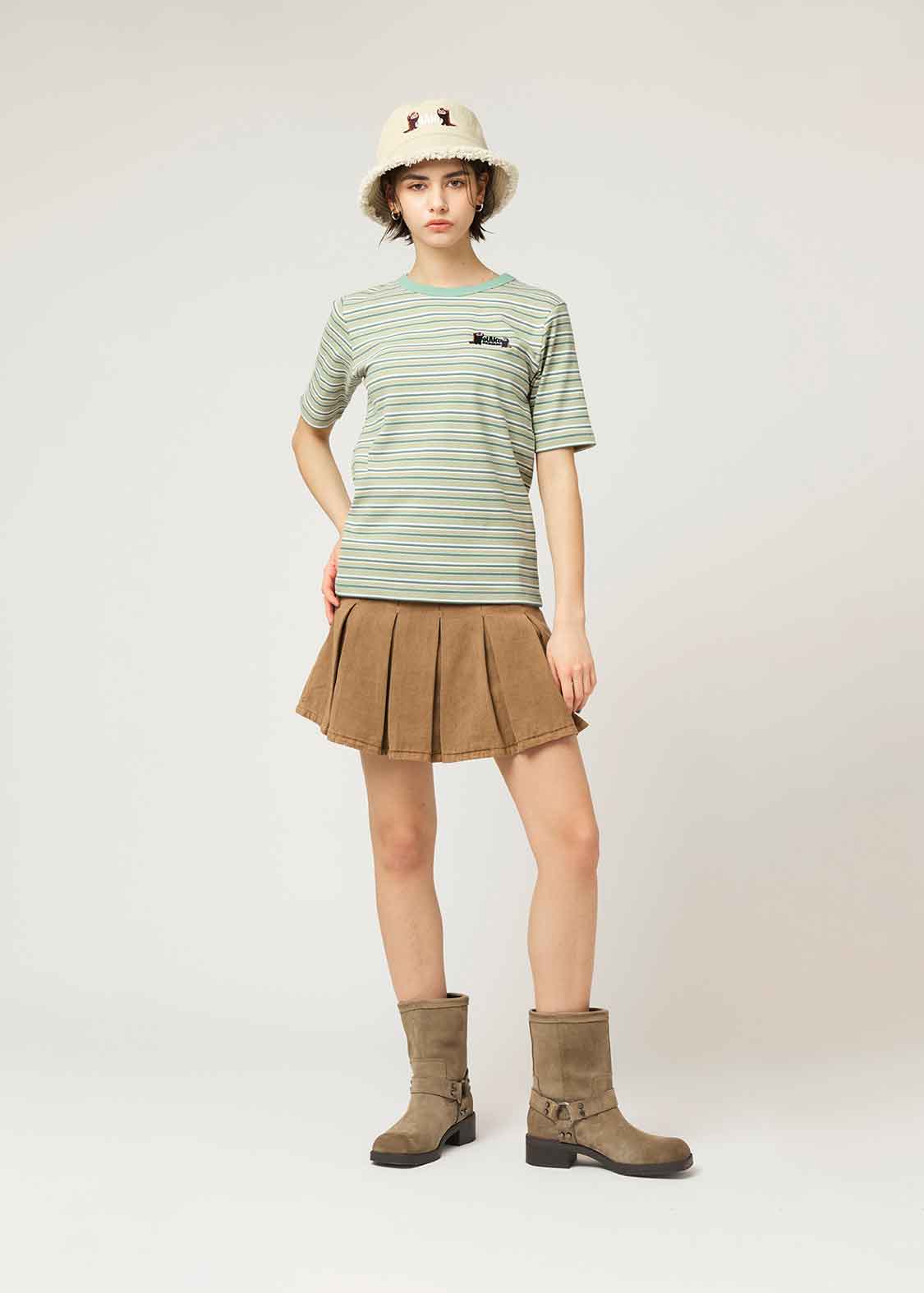 Multi Border Rib Short Sleeve Tee (Ikaku Renshu)