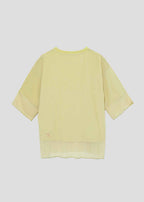 Sheer Layered Short Sleeve Tee (Ikaku a-boo)