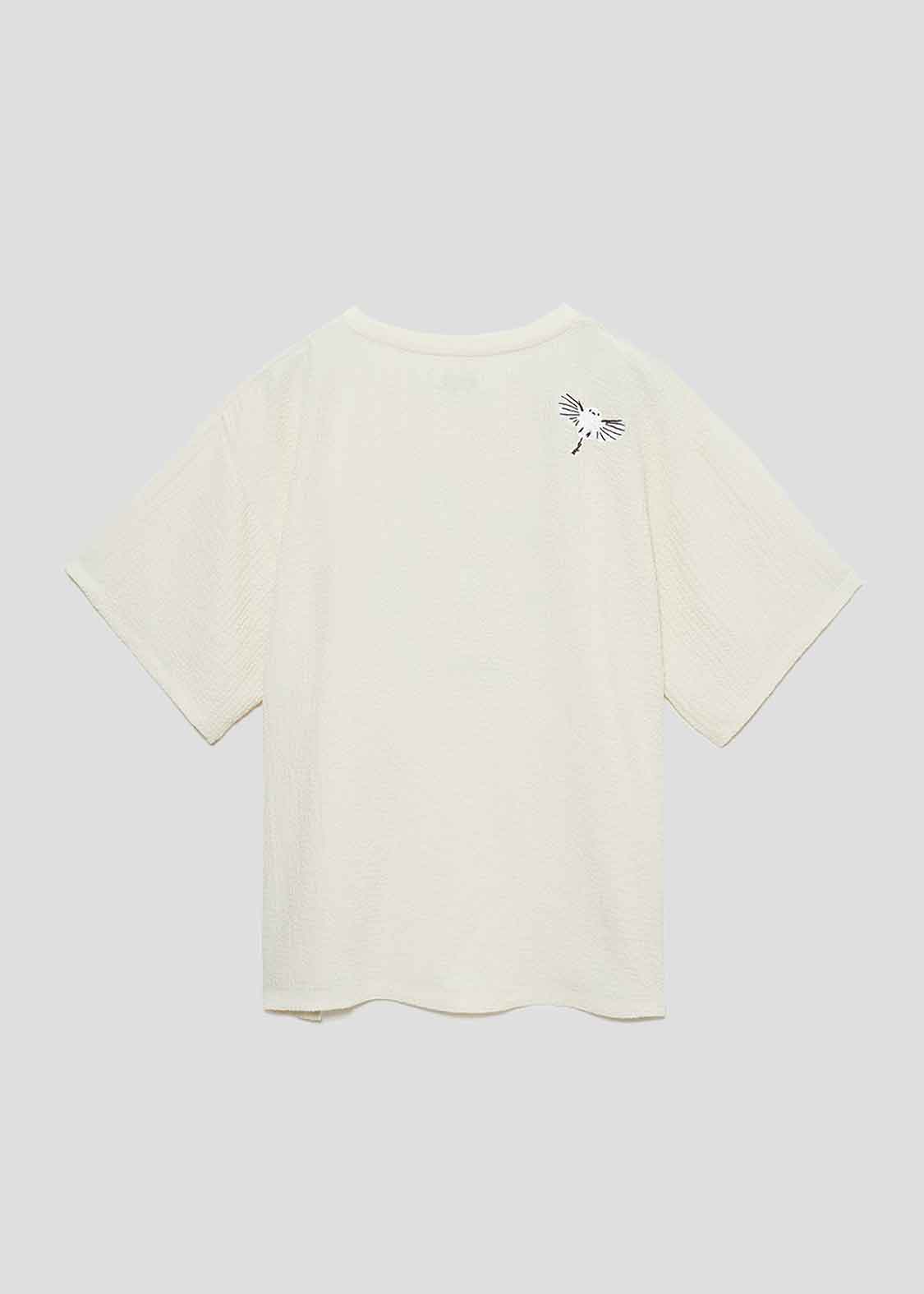 Fukure Jacquard Short Sleeve Tee (Shimaenaga)