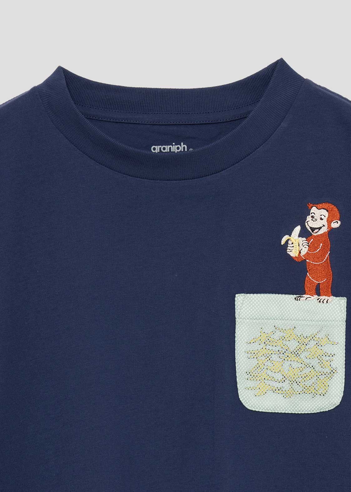 Curious George Flare Half Sleeve Tee (Curious George_Banana)