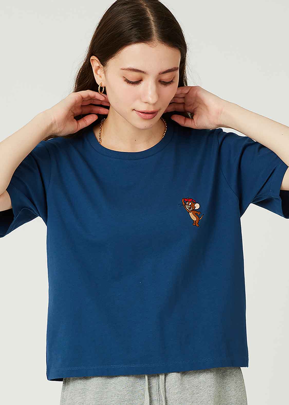 Tom and Jerry Compact Short Sleeve Tee (Tom and Jerry_Jerry and Sunglasses)