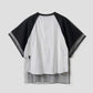 Sheer Layered Raglan Sleeve Tee (Beautiful Shadow Orchestra)