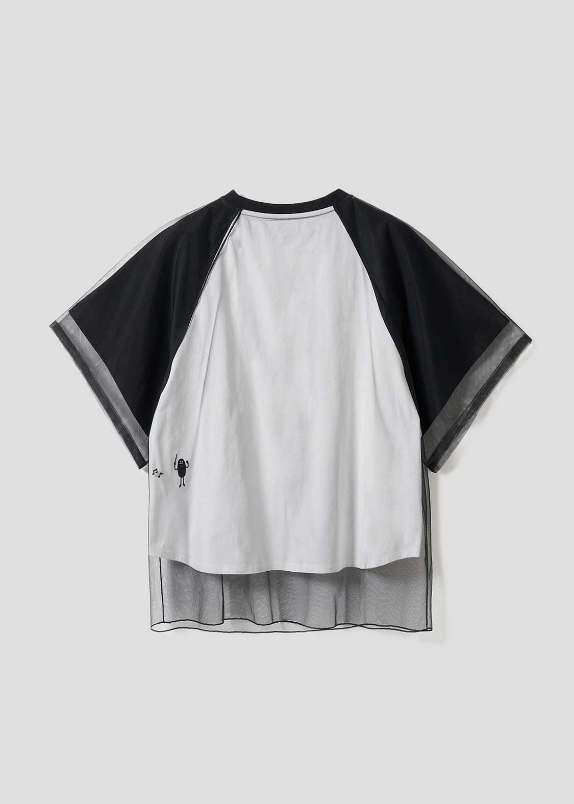 Sheer Layered Raglan Sleeve Tee (Beautiful Shadow Orchestra)