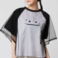 Sheer Layered Raglan Sleeve Tee (Beautiful Shadow Orchestra)