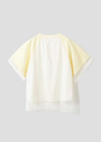 Sheer Layered Raglan Sleeve Tee (School of Chop)