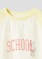 Sheer Layered Raglan Sleeve Tee (School of Chop)