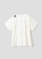 Shirring Short Sleeve Tee (THE FOUR CATS Face)