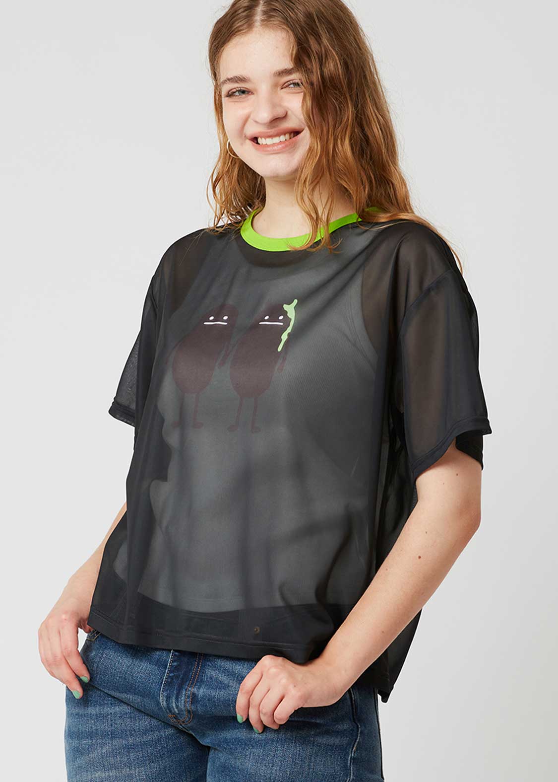 Beautiful Shadow Creatures | Sheer Trim T-Shirt