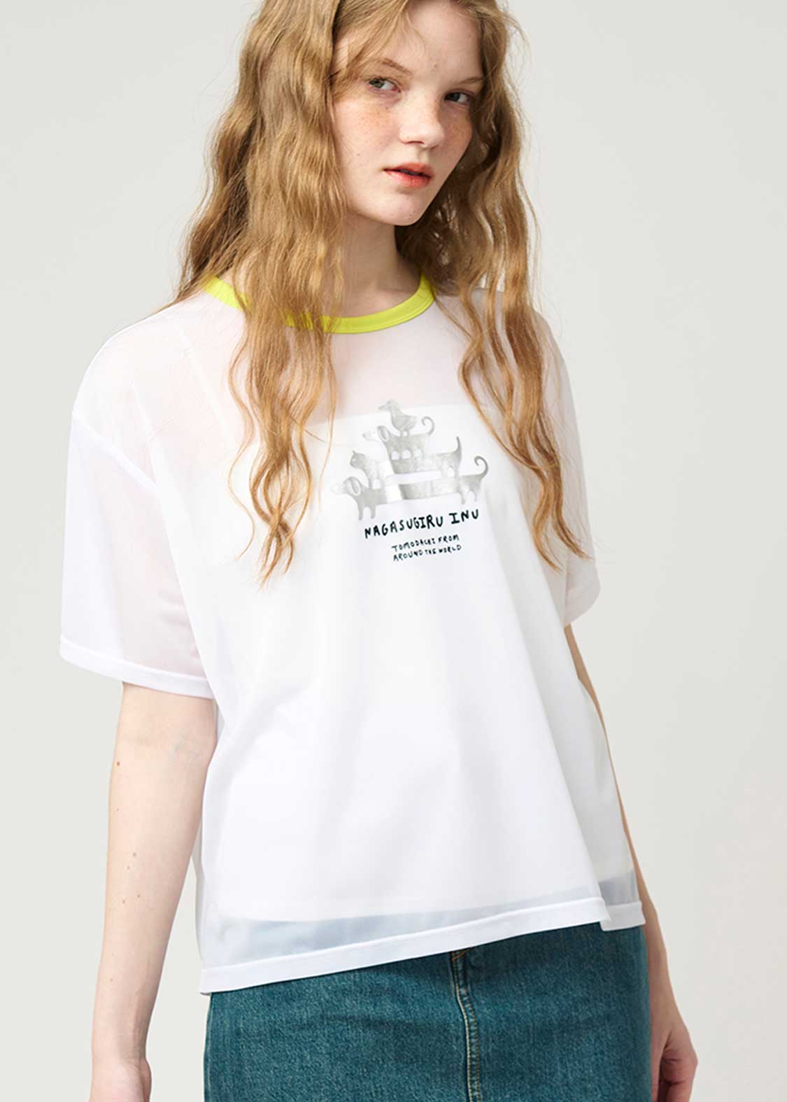 Half Sleeve Sheer Tee (Nagasugiru Inu Tomodachi from Another World)