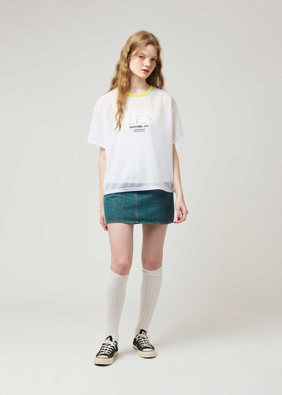 Half Sleeve Sheer Tee (Nagasugiru Inu Tomodachi from Another World)