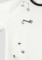 Half Sleeve Sheer Tee (Rolling Pandas Factory)