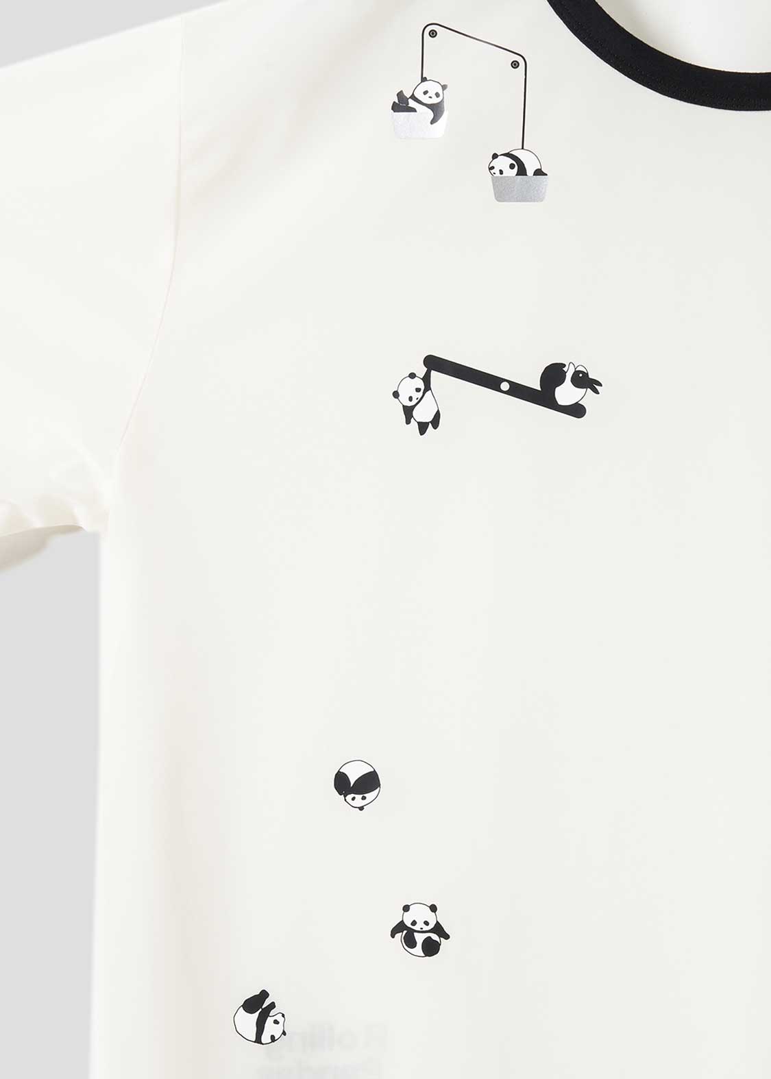 Half Sleeve Sheer Tee (Rolling Pandas Factory)