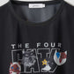 The Four Cats Face | Sheer Trim T-Shirt