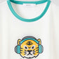 Half Sleeve Sheer Tee (Awesome Tiger Rock Calm)