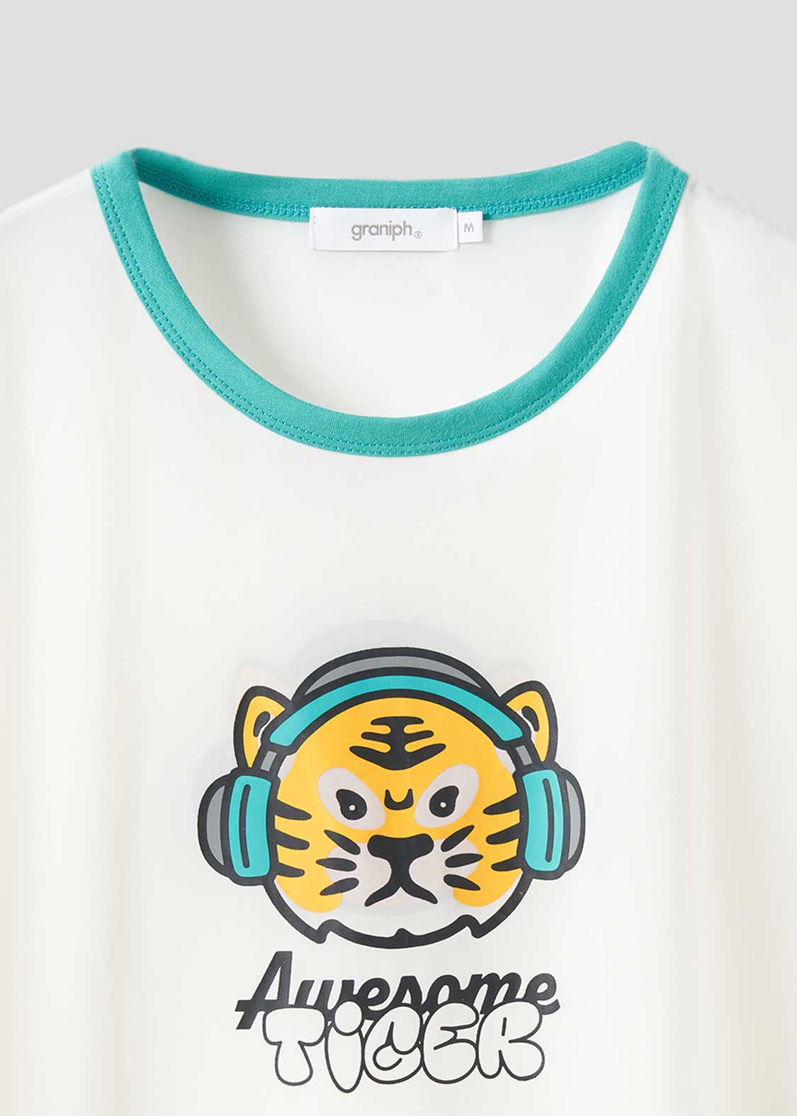 Half Sleeve Sheer Tee (Awesome Tiger Rock Calm)