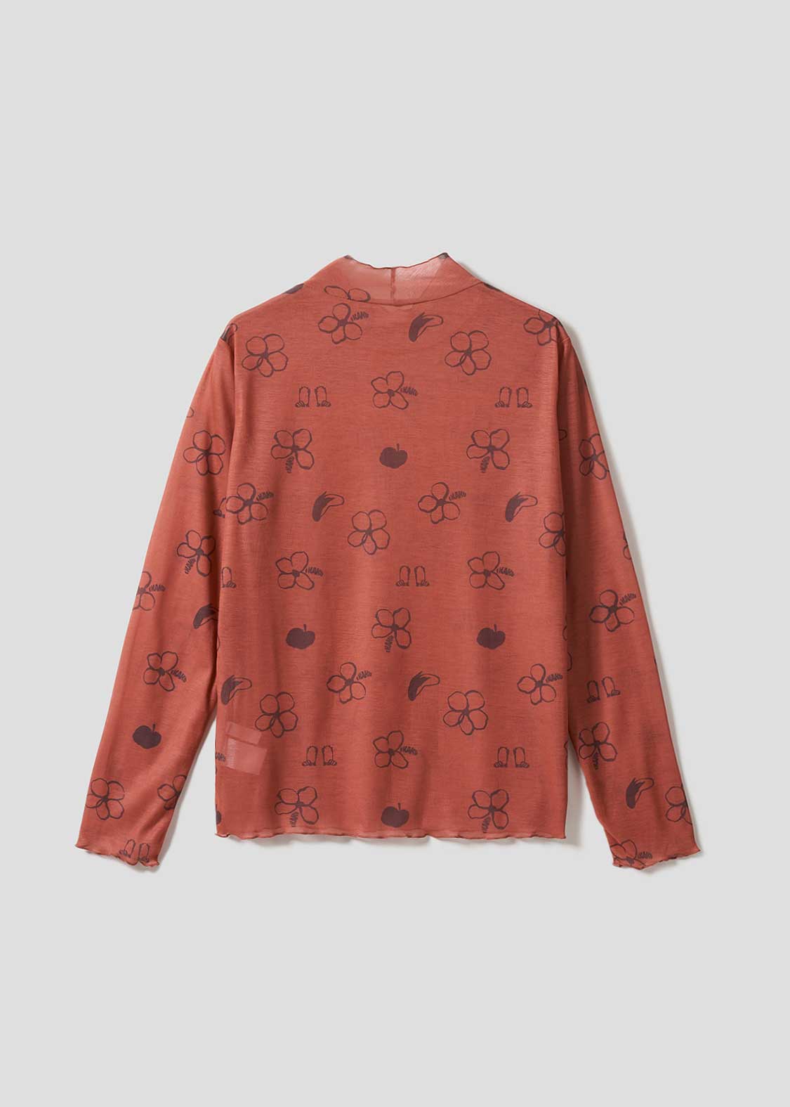 Ikaku | Sheer Mock Neck Top