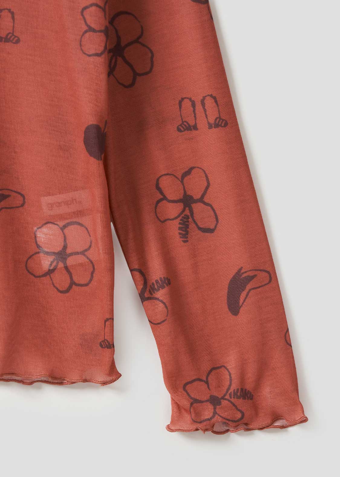 Ikaku | Sheer Mock Neck Top