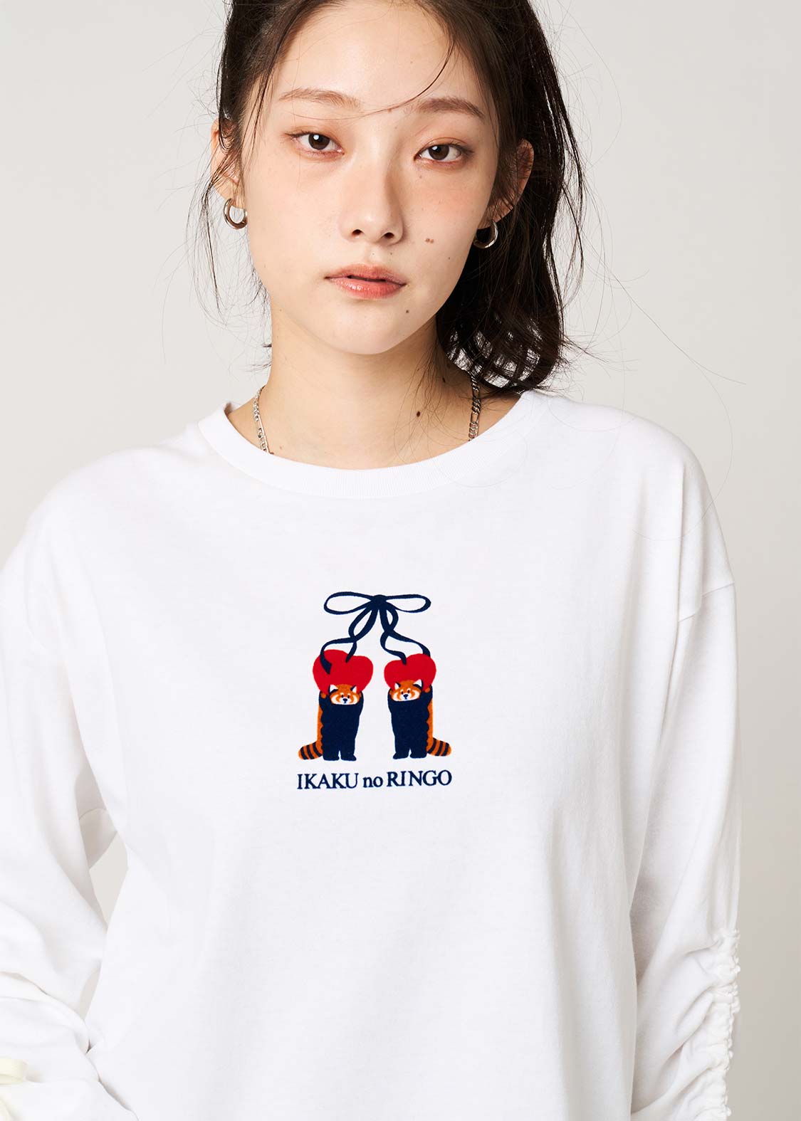 Ikaku Noringo | Gathered Sleeve Long Sleeve T-Shirt
